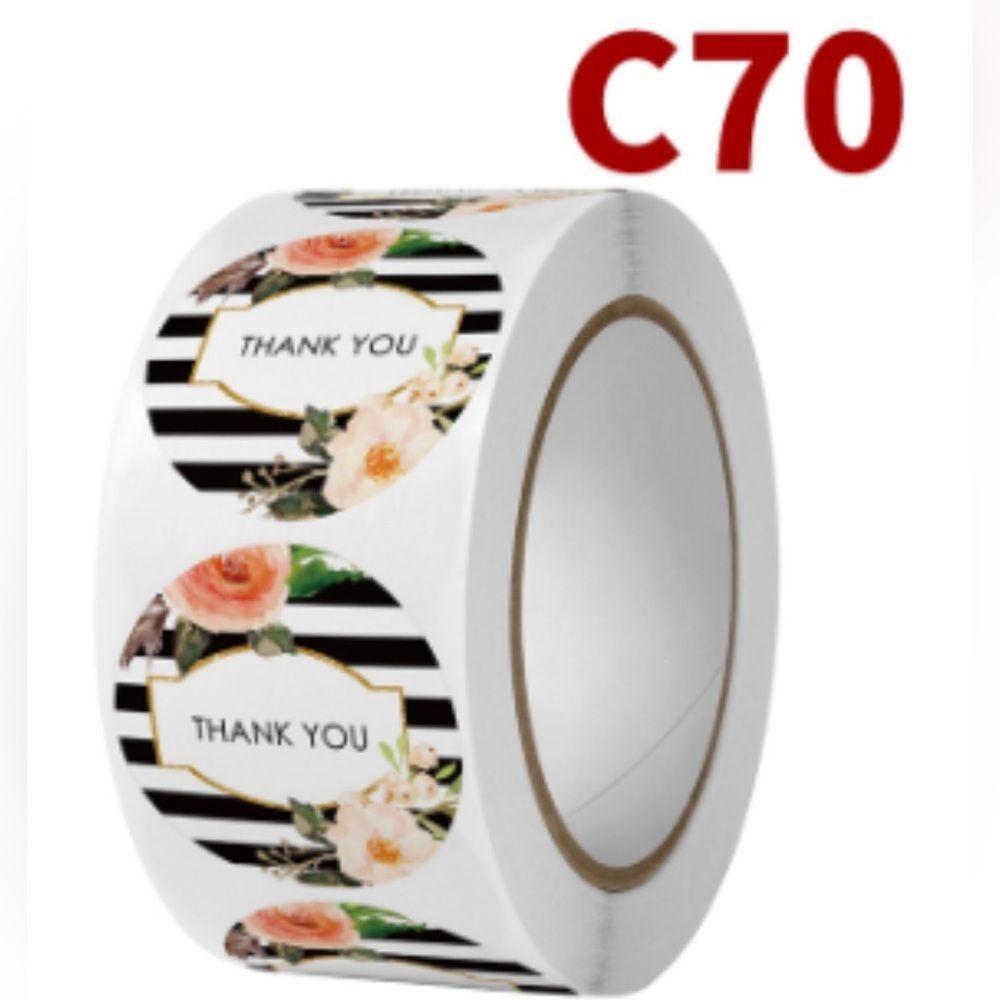 Thank you stickers 500 pcs (shipping supplies stickers) small business NWT - Picture 2 of 3